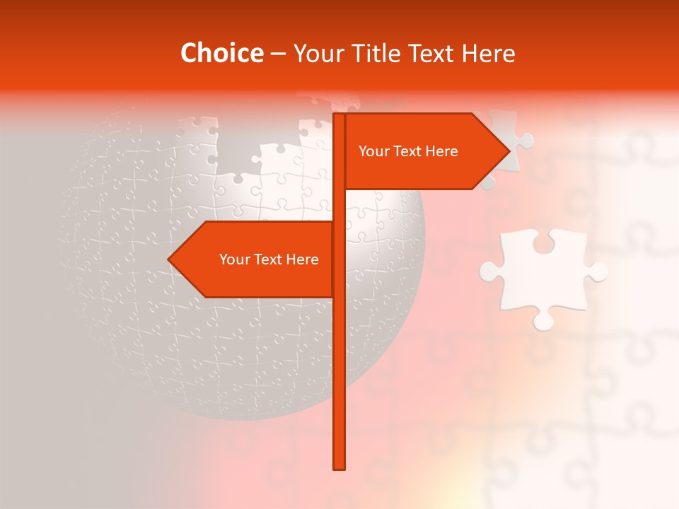 Design Abstract Puzzle PowerPoint Template