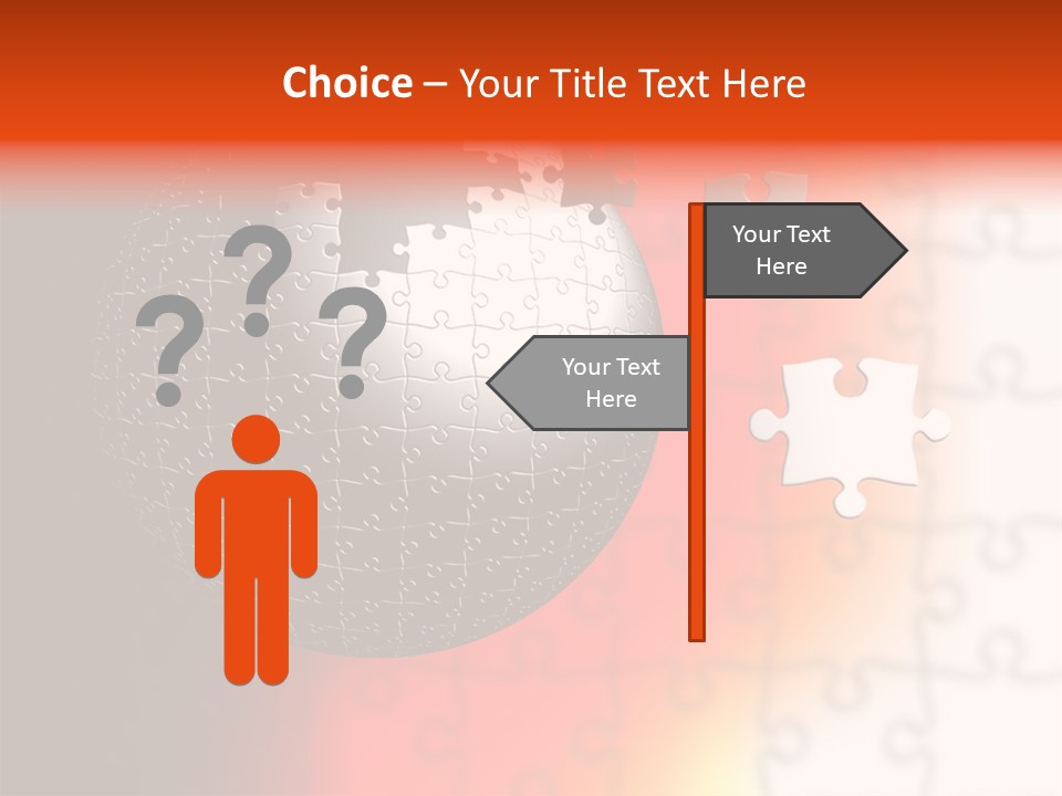 Design Abstract Puzzle PowerPoint Template