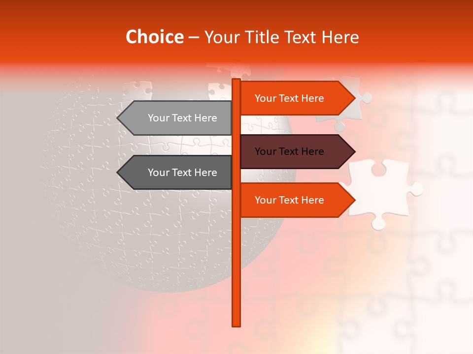 Design Abstract Puzzle PowerPoint Template