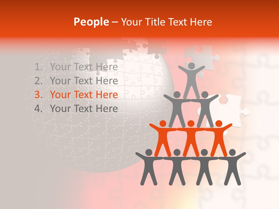 Design Abstract Puzzle PowerPoint Template