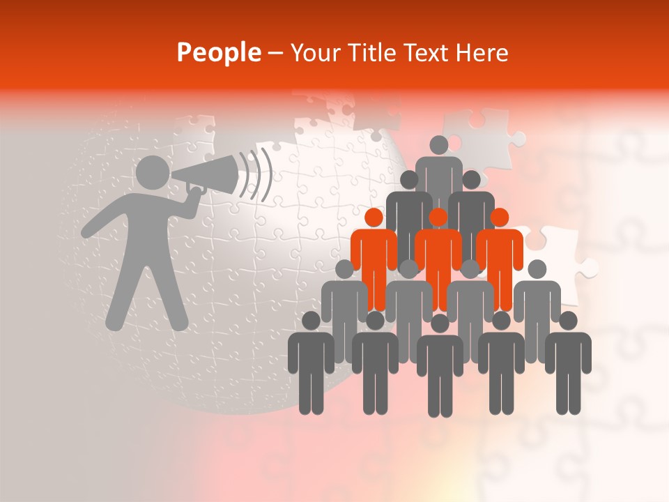 Design Abstract Puzzle PowerPoint Template