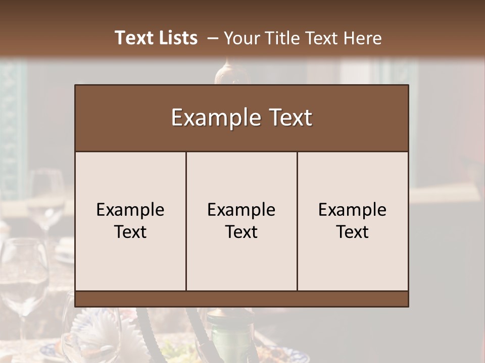 Interior Plate Tradition PowerPoint Template