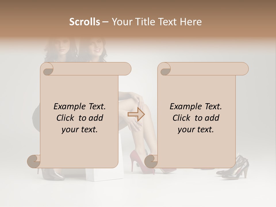 Casual Modern Girl PowerPoint Template