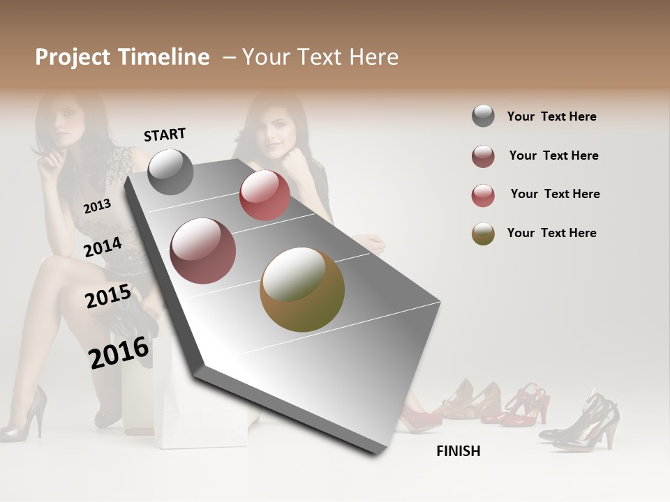 Mall Beautiful Footwear PowerPoint Template