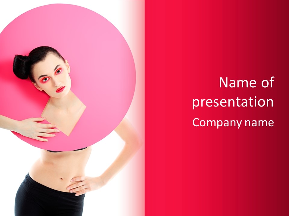 Sexy Face Isolated PowerPoint Template