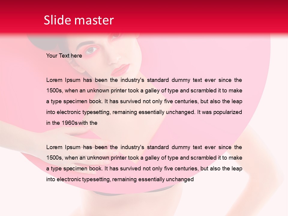 Sexy Face Isolated PowerPoint Template