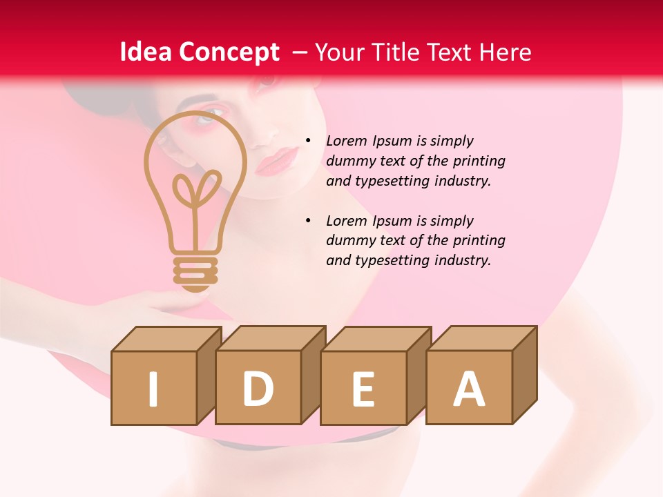 Sexy Face Isolated PowerPoint Template