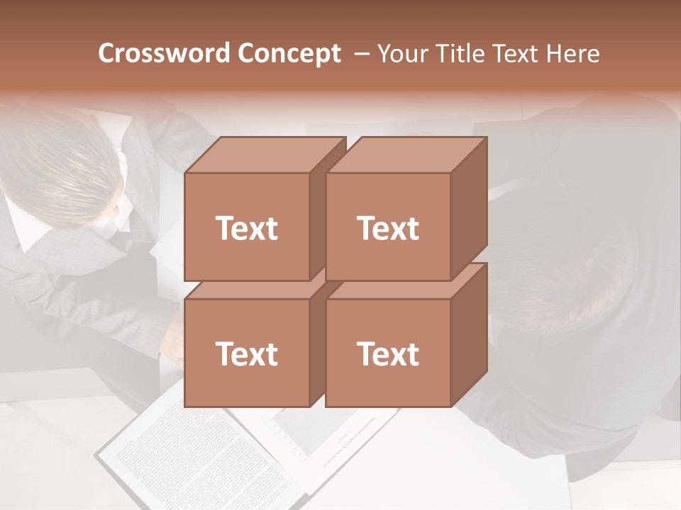 Text Partnership Collaboration PowerPoint Template
