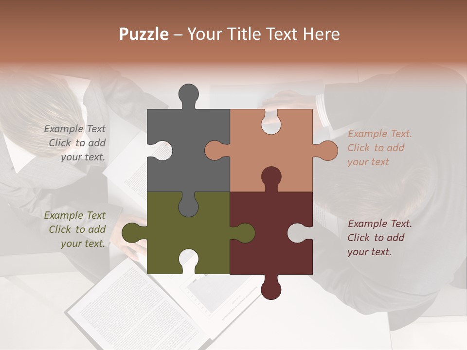 Text Partnership Collaboration PowerPoint Template