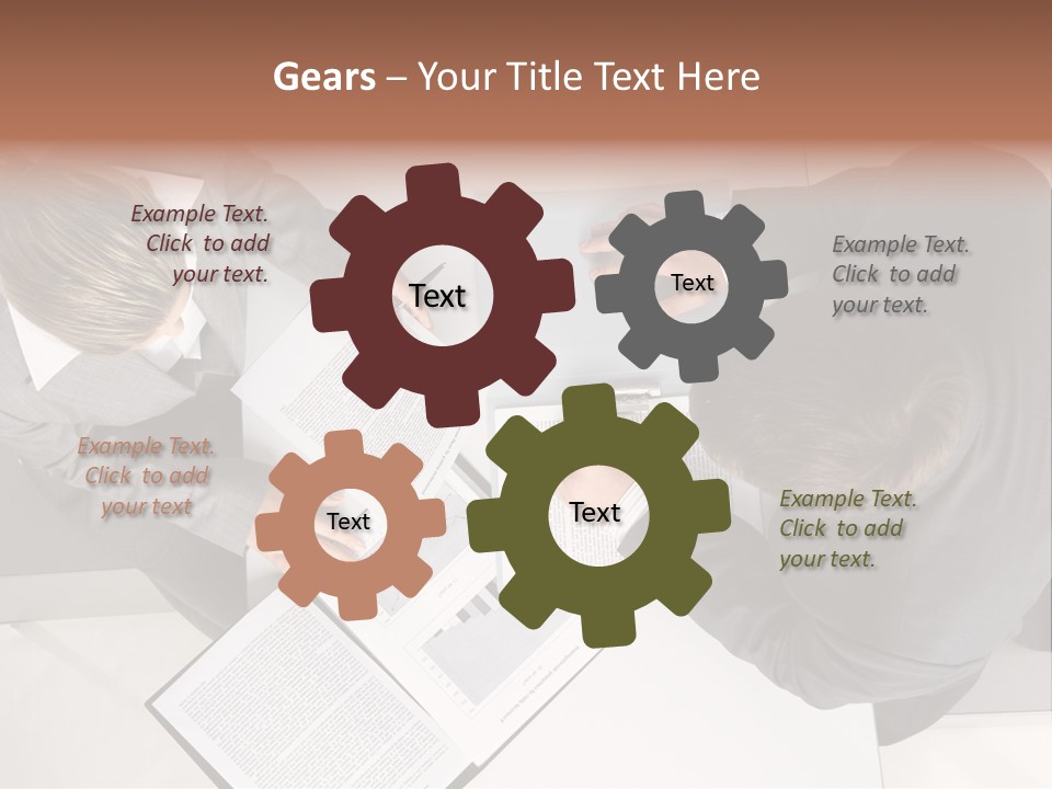 Text Partnership Collaboration PowerPoint Template