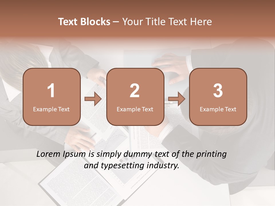 Text Partnership Collaboration PowerPoint Template