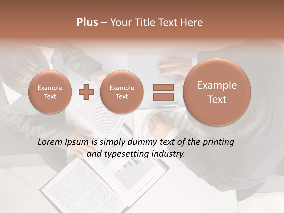 Text Partnership Collaboration PowerPoint Template