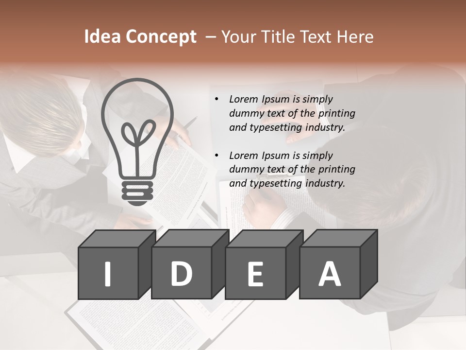 Text Partnership Collaboration PowerPoint Template