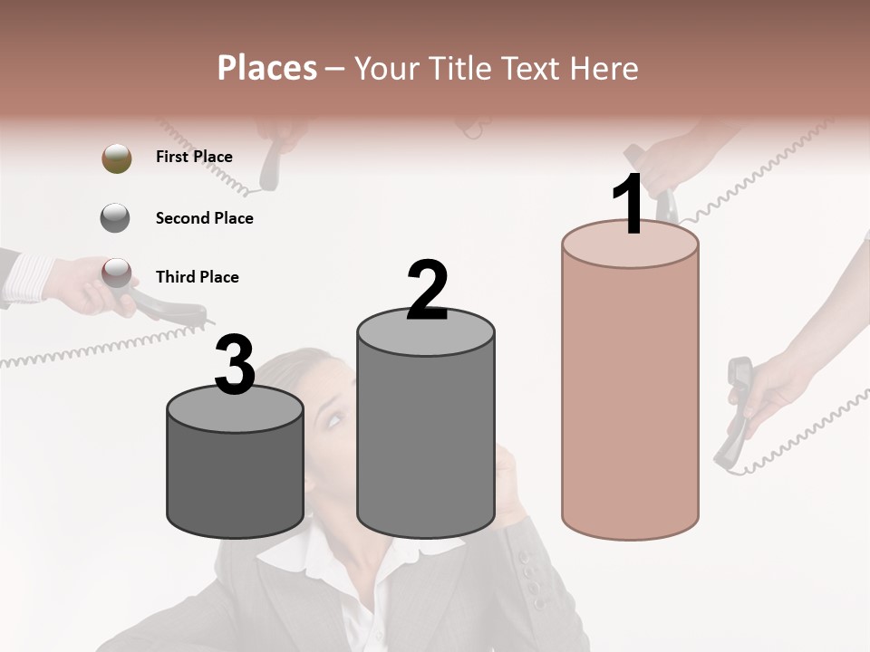 Lady Phone  PowerPoint Template