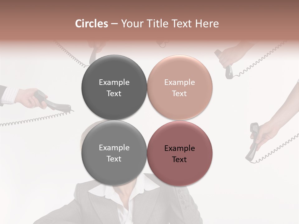 Lady Phone  PowerPoint Template