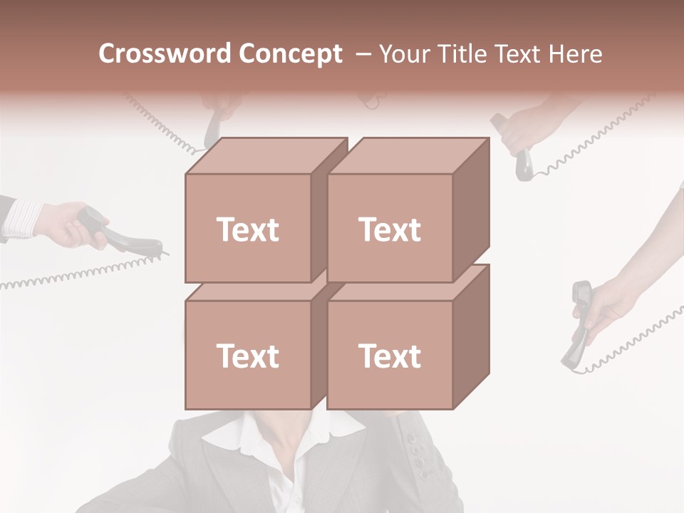 Lady Phone  PowerPoint Template