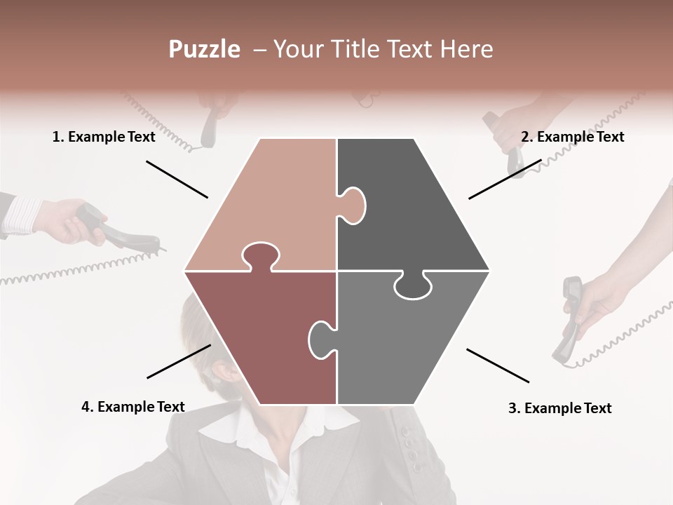 Lady Phone  PowerPoint Template