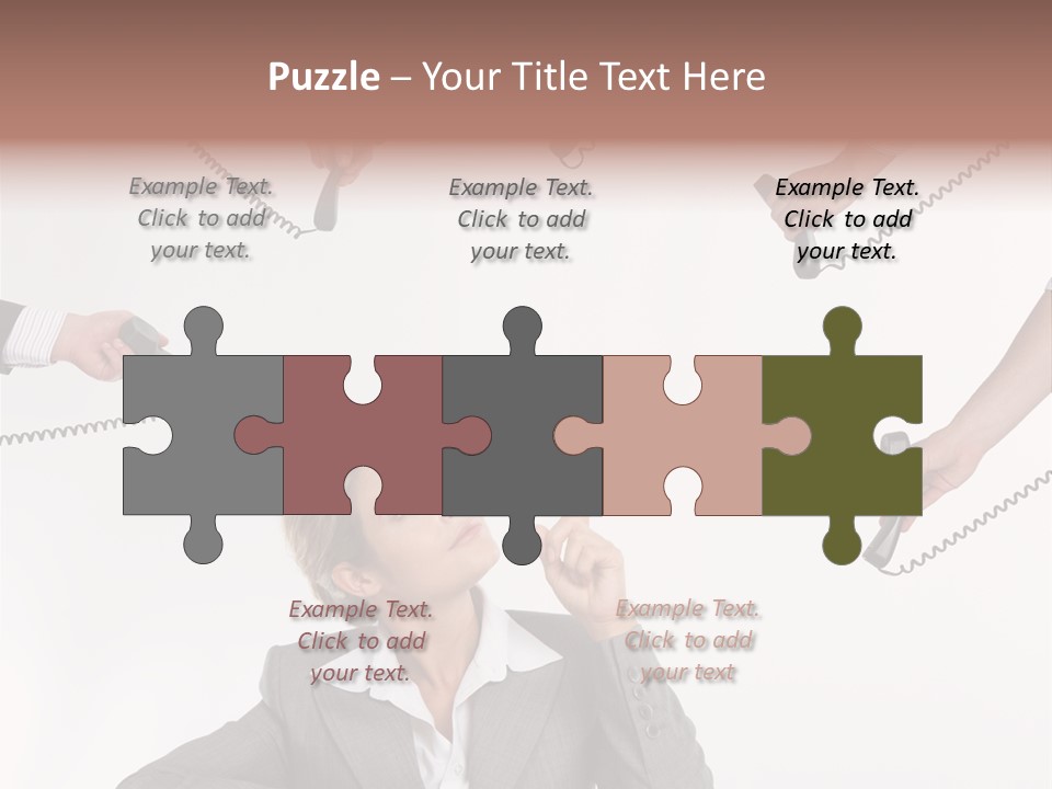 Lady Phone  PowerPoint Template