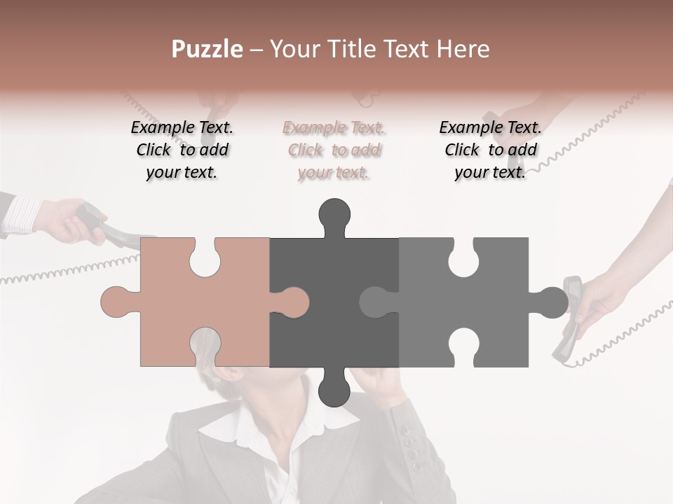 Lady Phone  PowerPoint Template