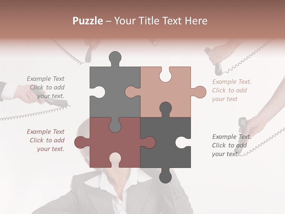 Lady Phone  PowerPoint Template