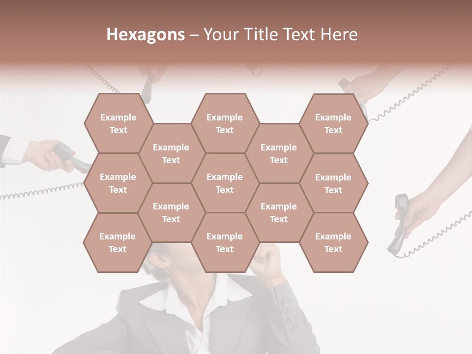 Lady Phone  PowerPoint Template