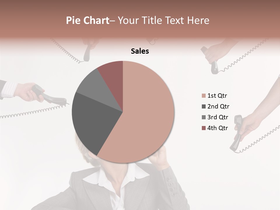 Lady Phone  PowerPoint Template