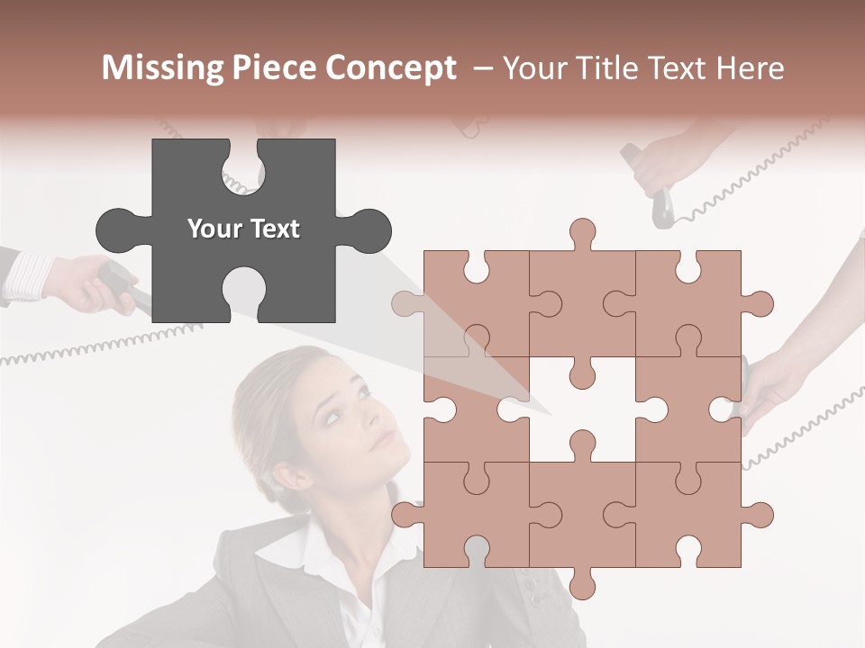 Lady Phone  PowerPoint Template