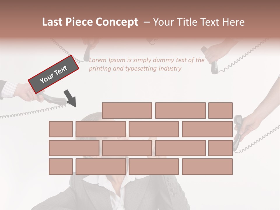 Lady Phone  PowerPoint Template