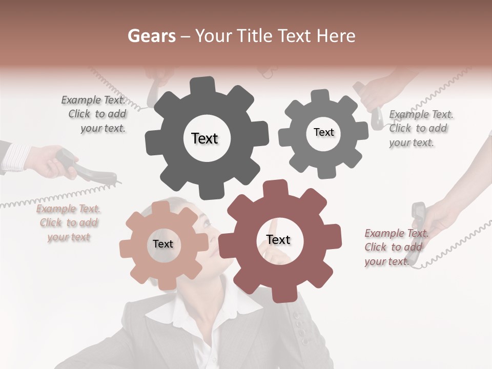 Lady Phone  PowerPoint Template