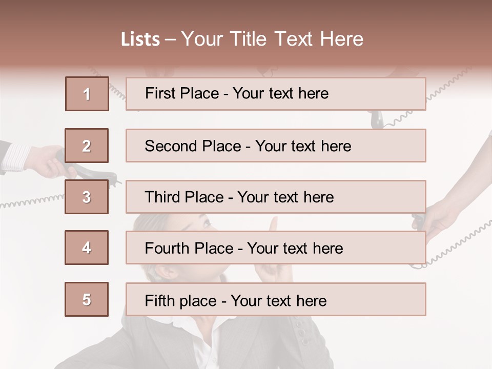 Lady Phone  PowerPoint Template