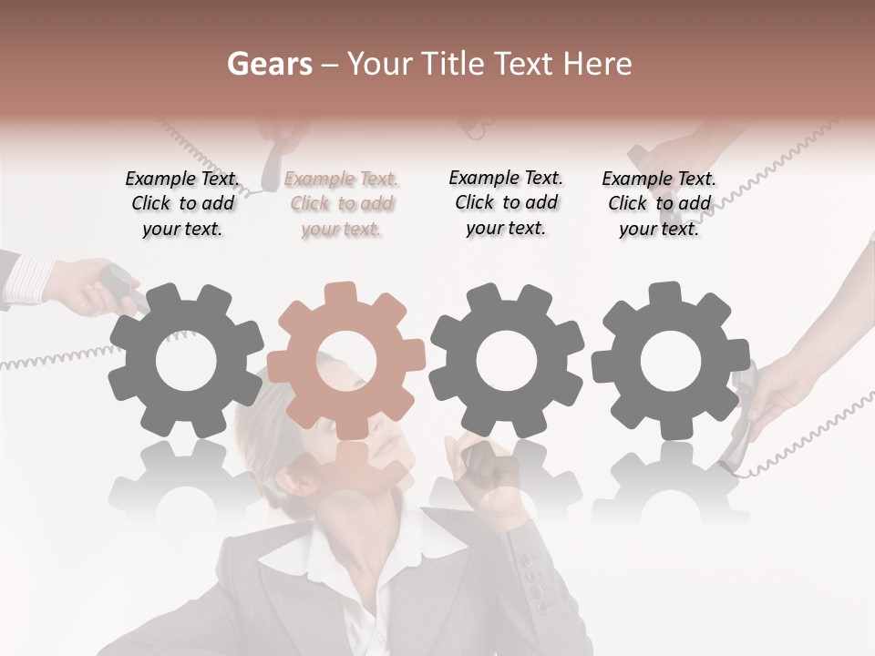 Lady Phone  PowerPoint Template