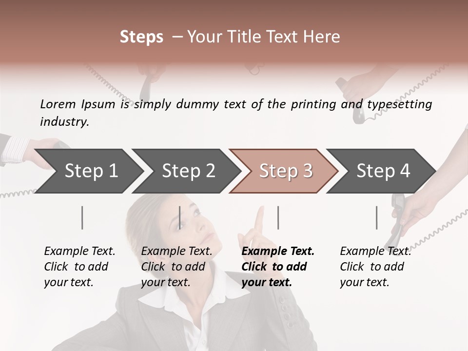 Lady Phone  PowerPoint Template