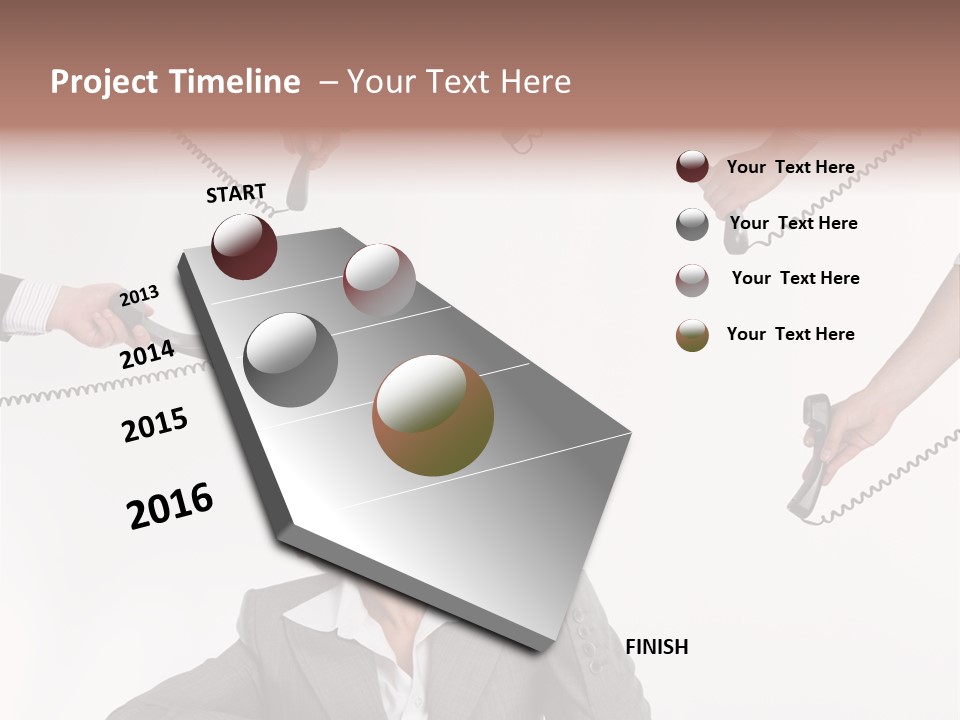 Lady Phone  PowerPoint Template