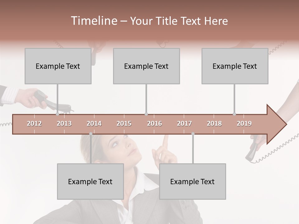 Lady Phone  PowerPoint Template