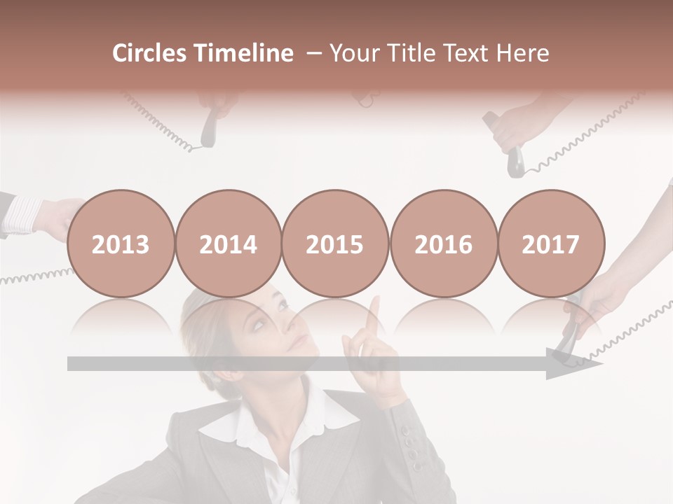 Lady Phone  PowerPoint Template