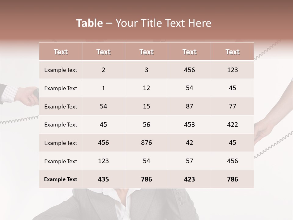 Lady Phone  PowerPoint Template