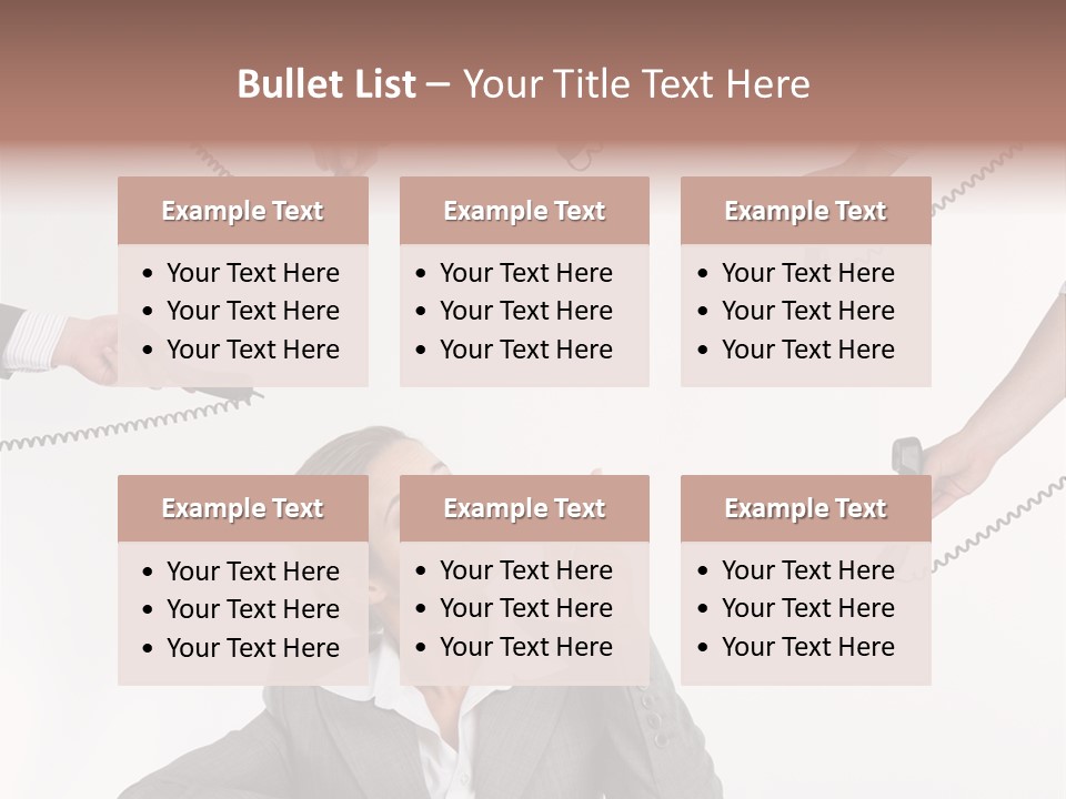 Lady Phone  PowerPoint Template