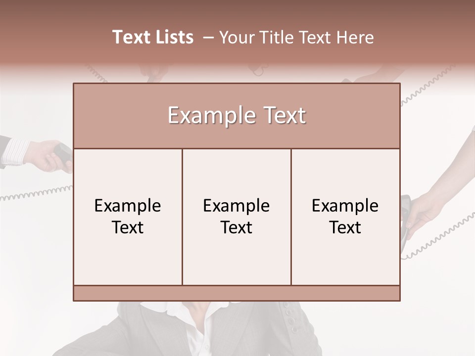 Lady Phone  PowerPoint Template