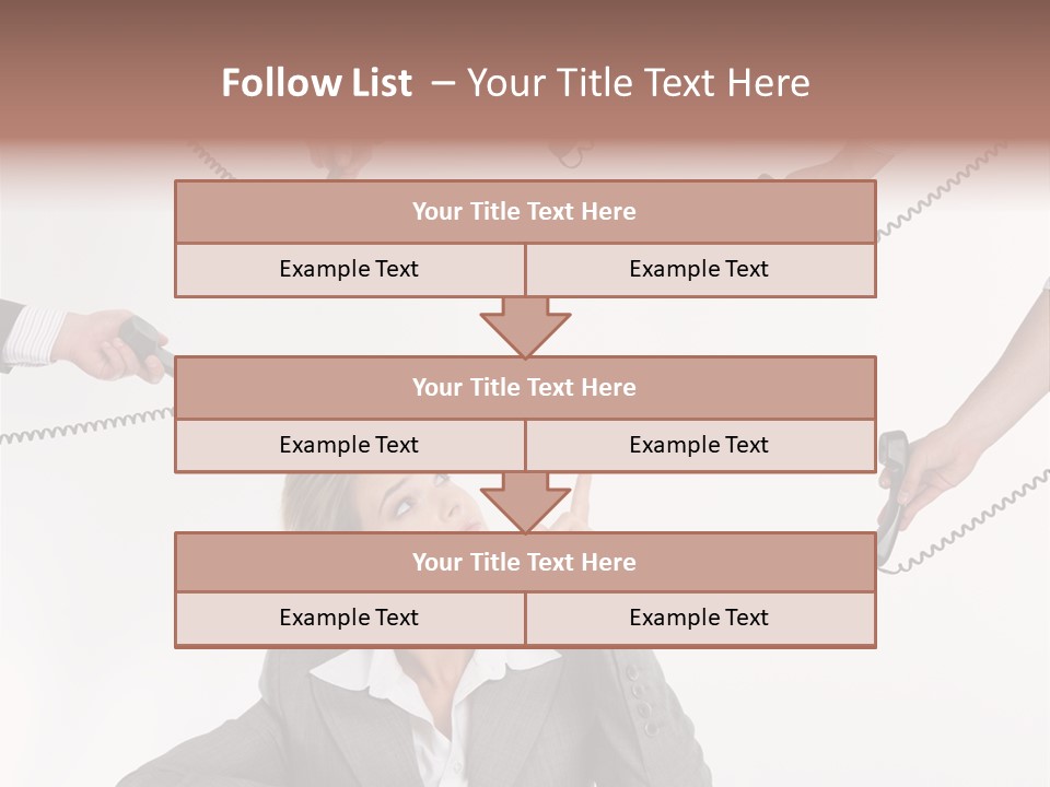 Lady Phone  PowerPoint Template