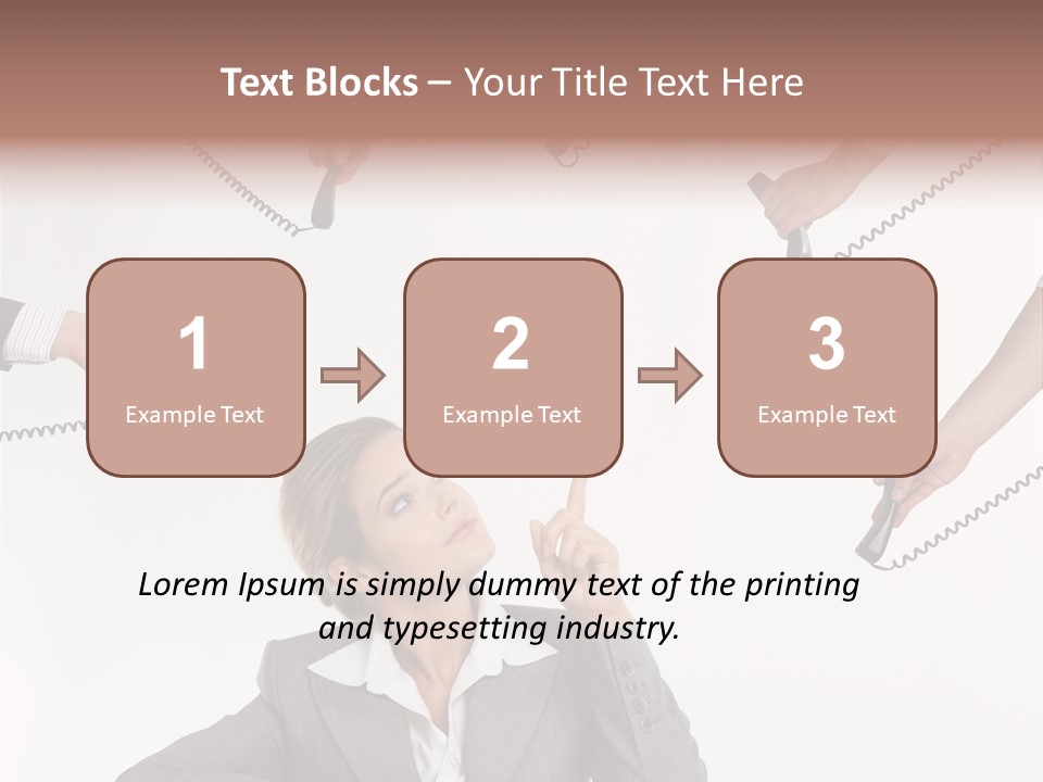 Lady Phone  PowerPoint Template