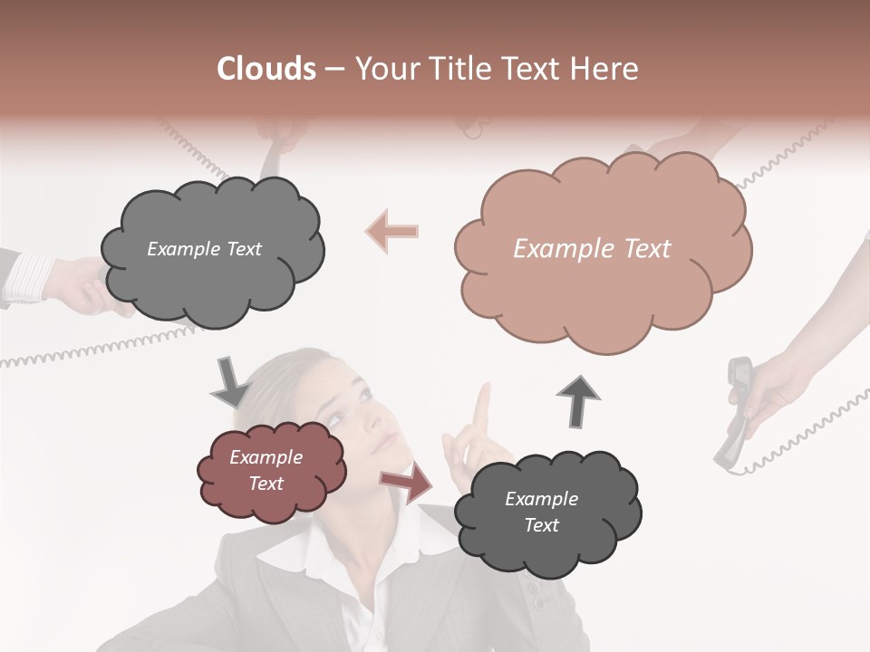 Lady Phone  PowerPoint Template