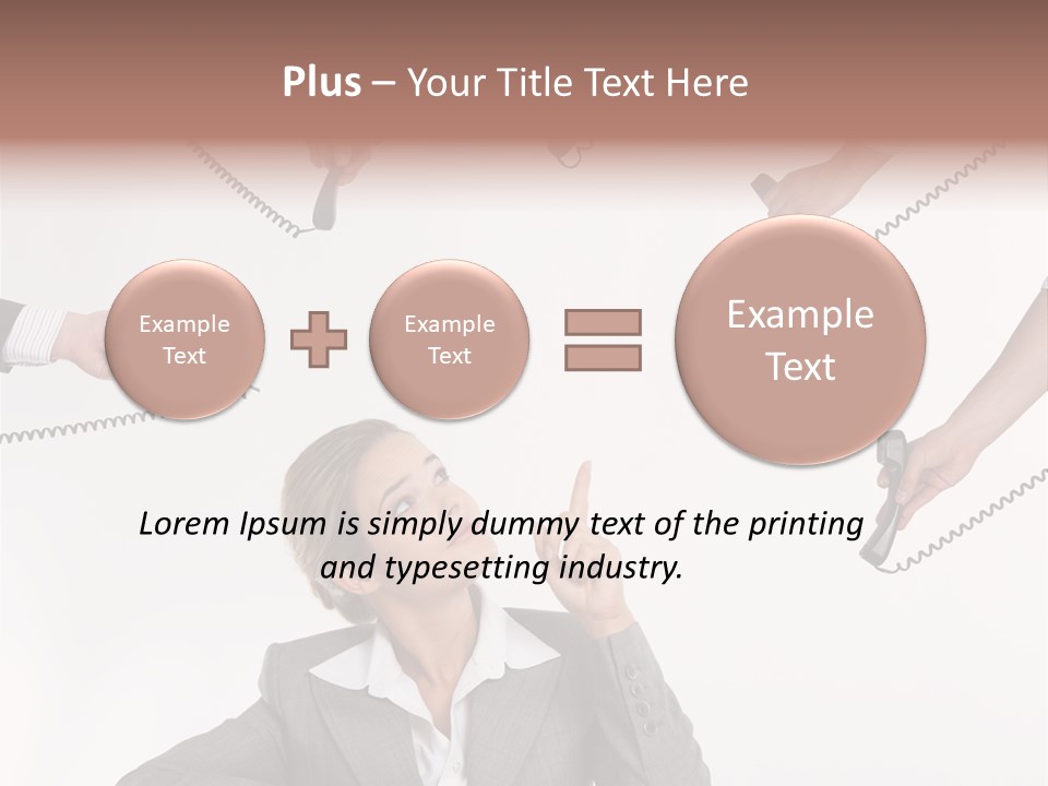 Lady Phone  PowerPoint Template