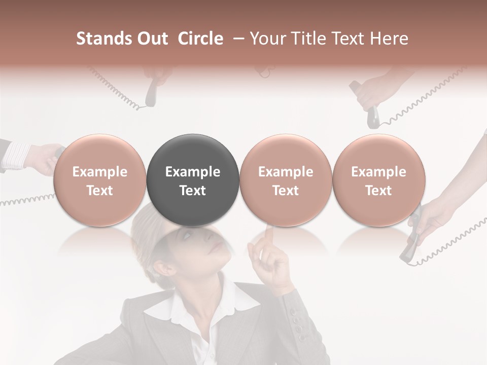 Lady Phone  PowerPoint Template