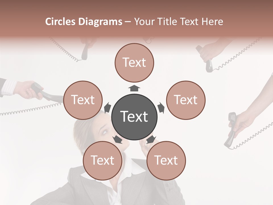 Lady Phone  PowerPoint Template