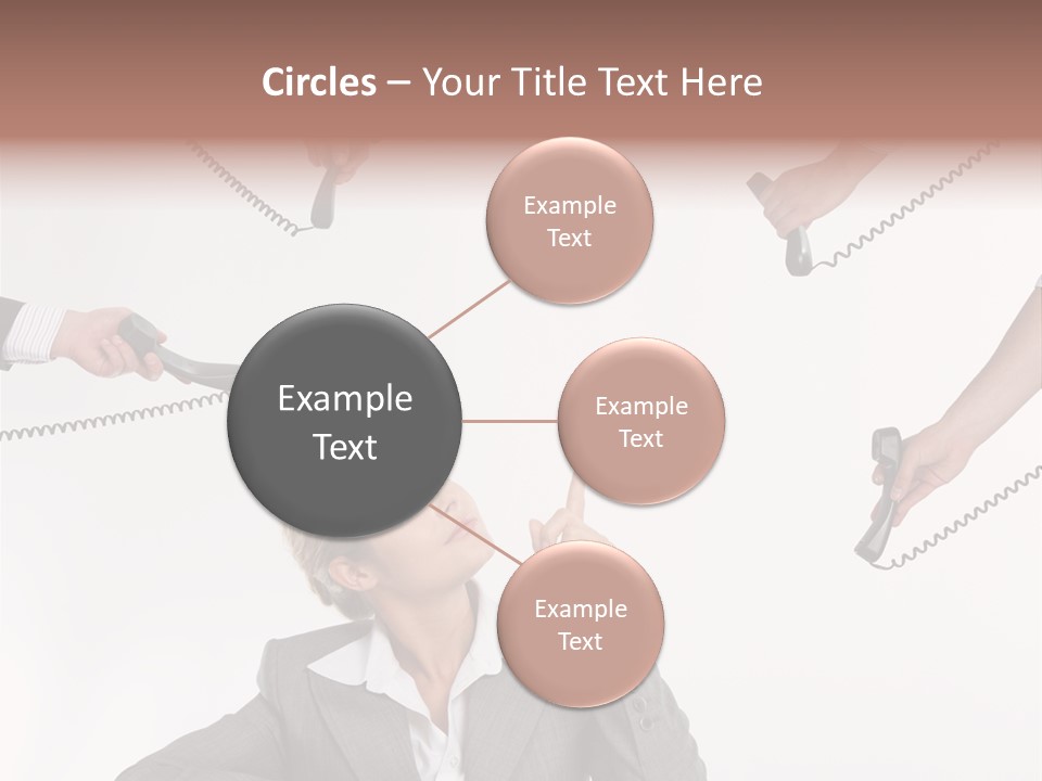 Lady Phone  PowerPoint Template