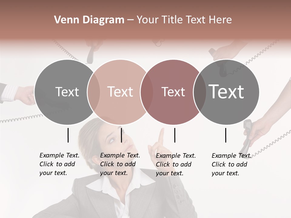 Lady Phone  PowerPoint Template