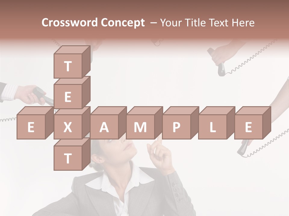 Lady Phone  PowerPoint Template