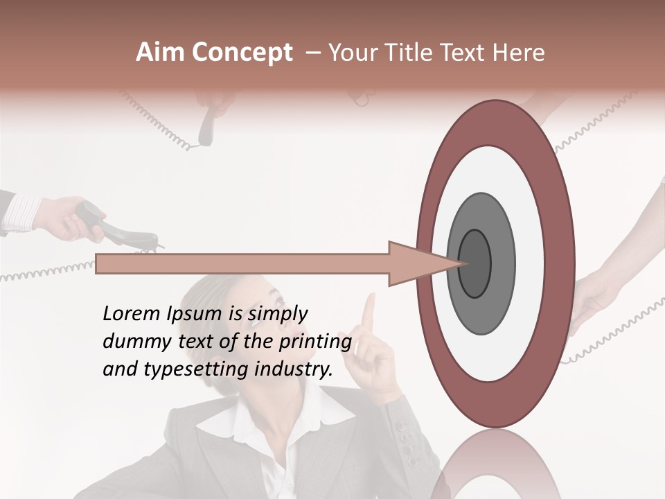 Lady Phone  PowerPoint Template