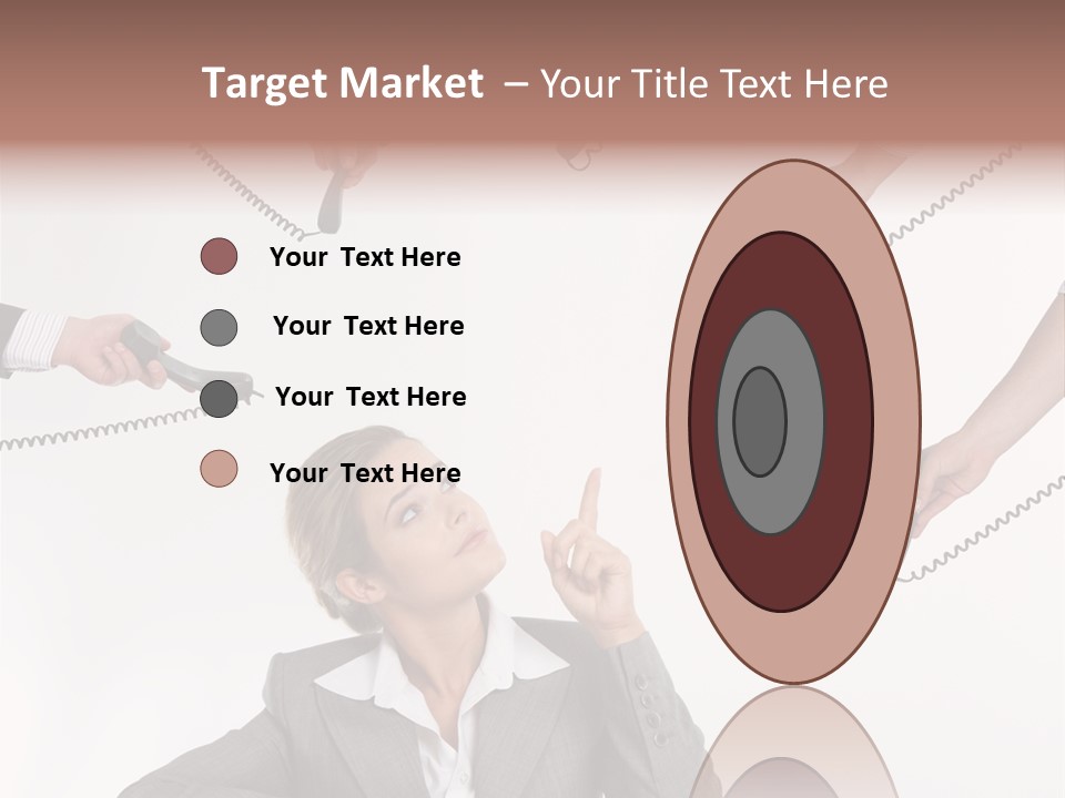 Lady Phone  PowerPoint Template