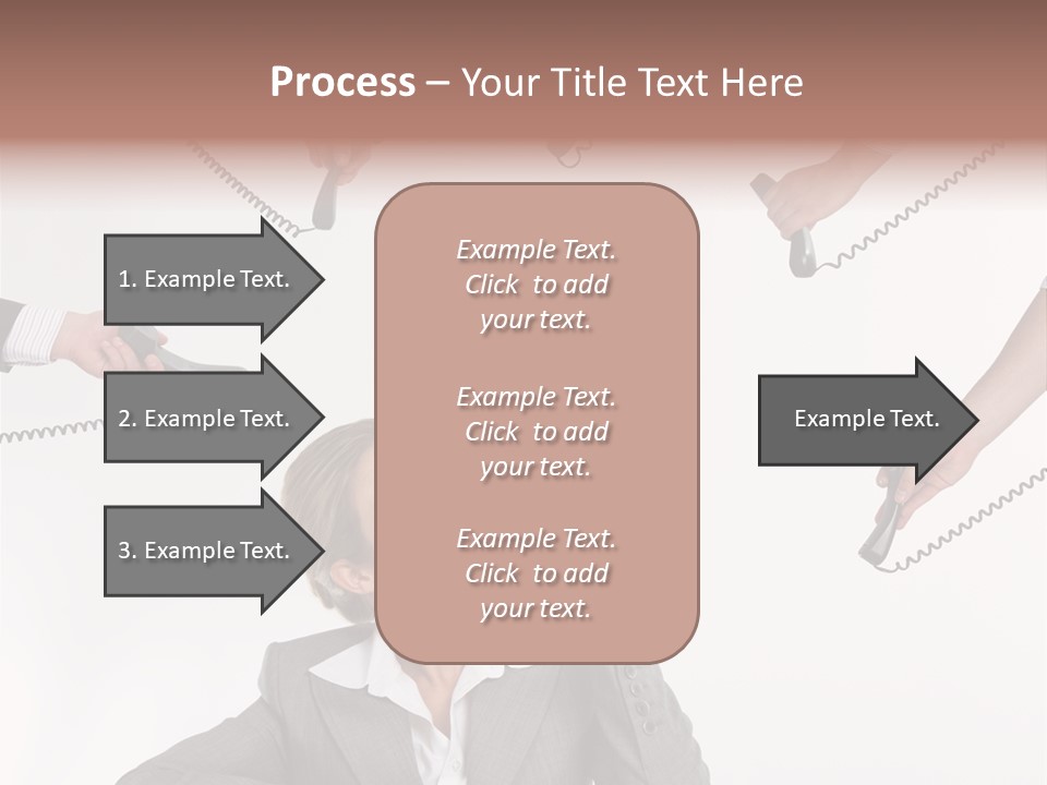 Lady Phone  PowerPoint Template